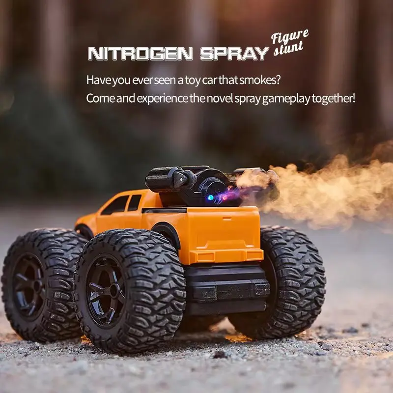 2023 New Remote Control Car Off-Road Remote Control Climbing Vehicle Outdoor Cars Toy Spray Stunt Car Toy Gifts For Kids