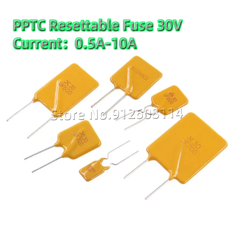 PPTC Resettable Fuse 30V RUEF185 UF185 1.85A RUEF250 UF250 2.5A RUEF300 UF300 3A RUEF400 UF400 4A RUEF500 UF500 5A UF600 6A-10A