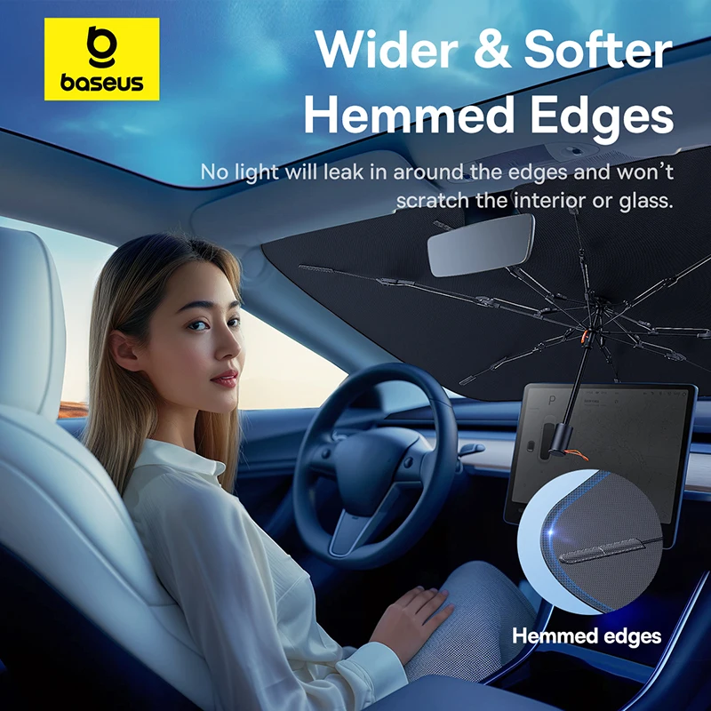 Baseus Auto-Sonnenschutz, Windschutzscheiben-Regenschirm, Sommer, UV-Schutz für Auto, Frontscheibe, Sonnenschutz, Sonnenschutz, Zubehör