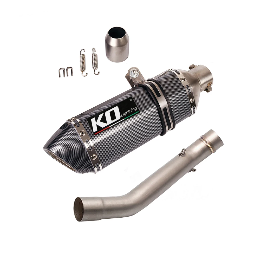 

Slip On For Kawasaki Z750 2007-2013 Motorcycle Exhaust Middle Link Pipe Escape Moto Muffler DB Killer Stainless Steel