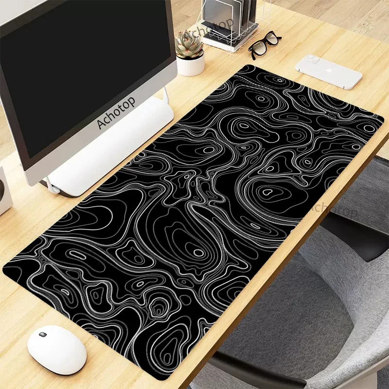 Computer Mouse Pad Gamer Strata Liquid Mousepad 900x400 XXL Black & White Large Mouse Mat Mause Carpet PC Desk Mat Keyboard Pad