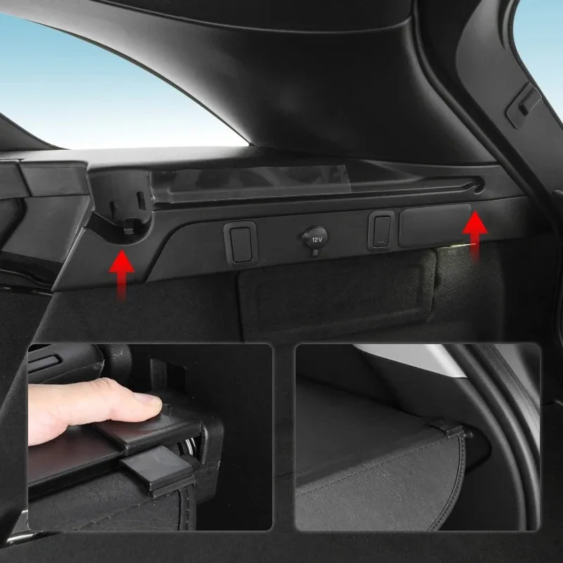 For Range Rover Velar Retractable Trunk Cargo Cover - Auto Privacy Shield & Parcel Rack Accessory