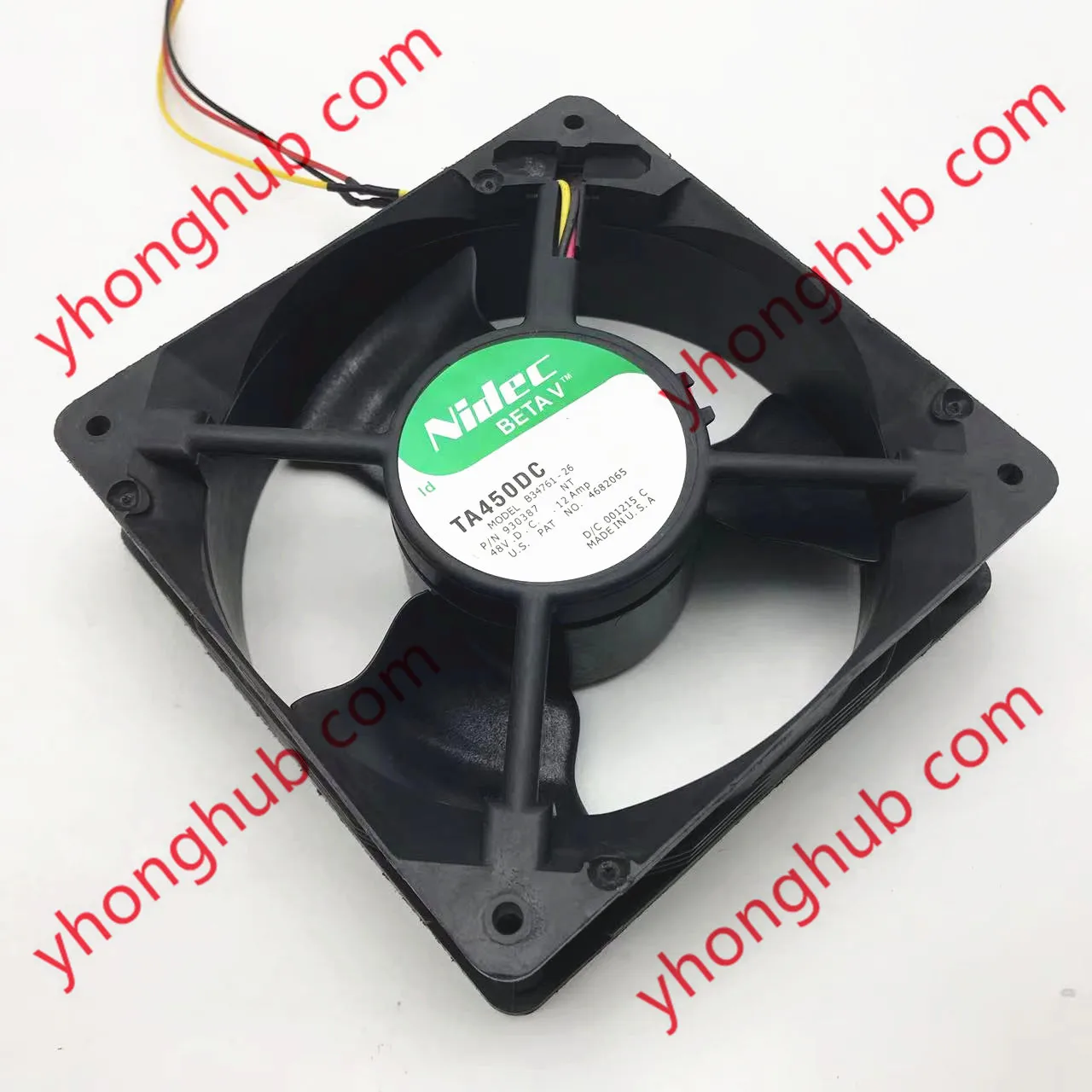 

Nidec B34761-26 DC 48V 0.12A 120x120x38mm 3-Wire Server Cooling Fan