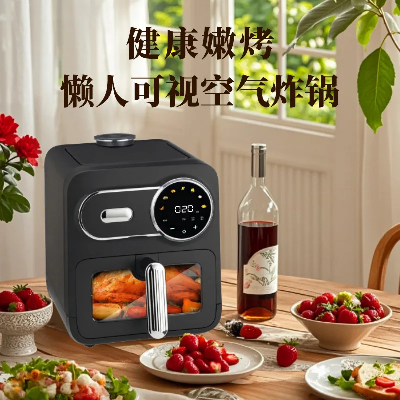 تكون مناسبة لمقلاة الهواء المنزلية الجديدة سعة 6 لتر مقلاة هوائية ذكية تعمل باللمس قابلة للتخصيص