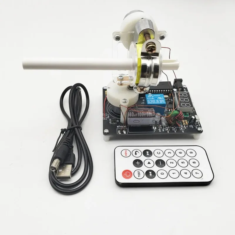 Loook Store Remote Control Electromagnetic Cannon DIY Kit with Coil Electronic Physics Science Educational Assembly Toy