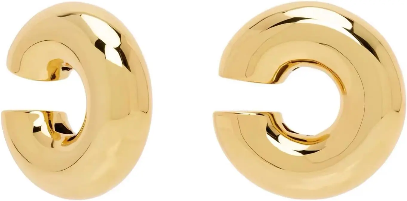 

Chunky Gold Ear Cuffs Earrings for Women Non Piercing Gold Plated Stainless Steel Cuff Clip On