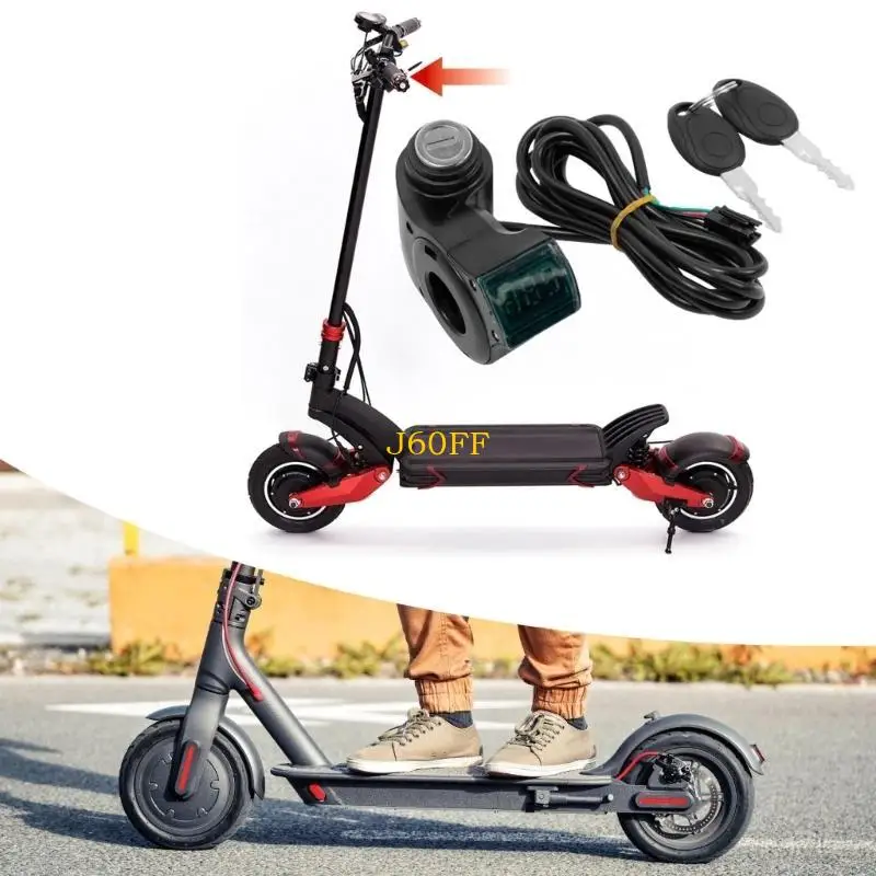 J60F Secure Electric Scooters Lock Key, управляемый электрическими скутерами, набор блокировки руля