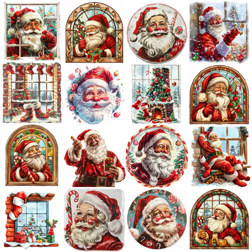 20pcs Christmas Santa Claus Stickers Pack Varied for Kids Crafts Scrapbooking Luggage Laptop Notebook Aesthetic Decoration Decal