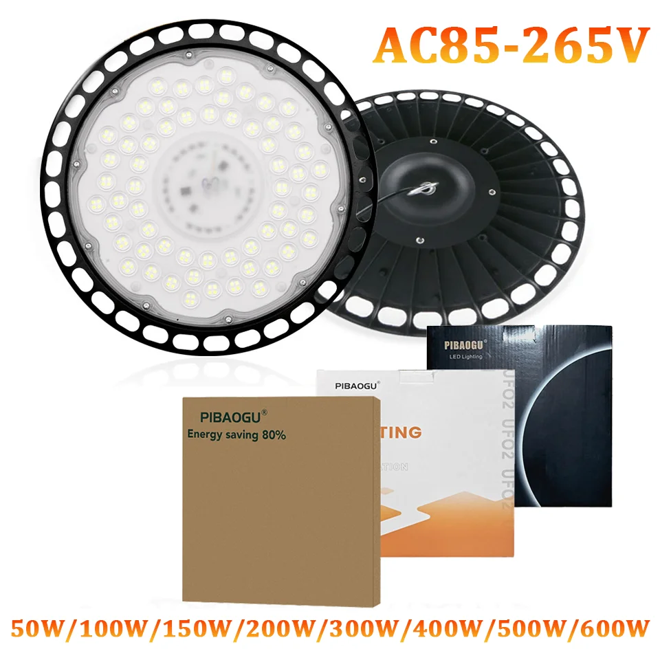 LED High Bay Light Ceiling Light LED Industrial Lighting  AC220V 100W 150W 200W IP66 Waterproof For Garage Gym Factory Warehouse