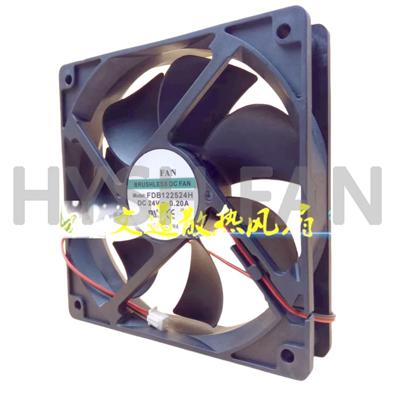 Ventilador axial de dissipação de calor DC, FDB122524H, 12025, 24V, 0,2 A, 12cm, novo