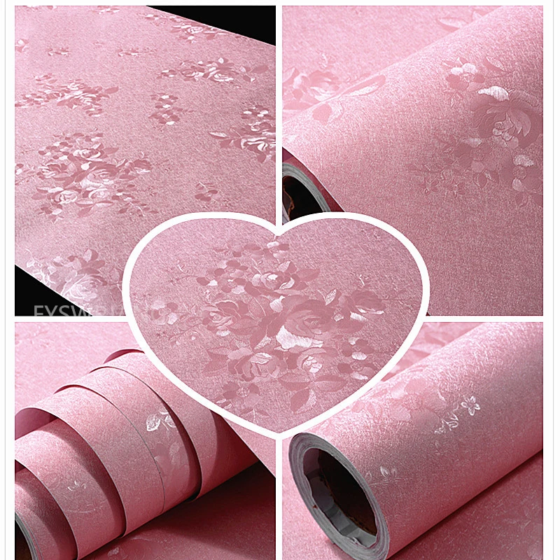 Thickened PVC Self-adhesive Wallpaper For Bedroom Living Room Dormitory Wall Film 10M Furniture Decoration Cartoon WallStickers