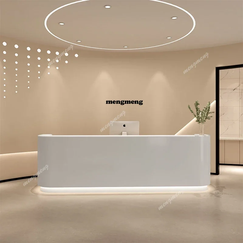 

Nordic Originality Reception Desks Modern Cream Style Luxury Beauty Salon Counter Church Pulpit Office Furniture Accueil E136
