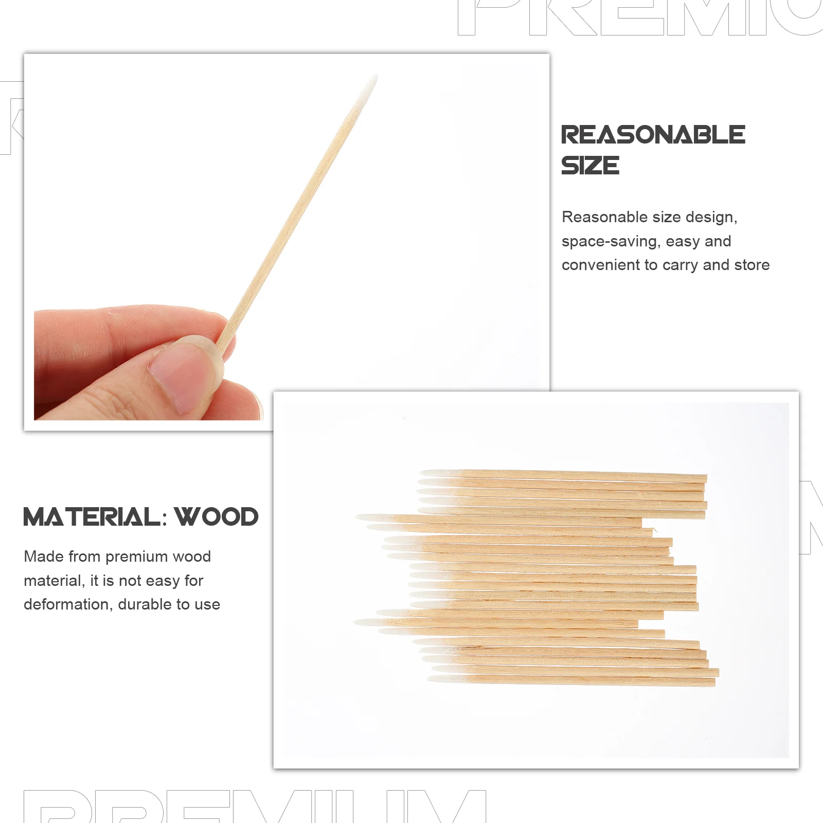 150 Cotton Swab Sticks for Watch Dial Cleaning 3 Packs Premium Wood Wristwatch Repair Tools Lightweight Practical Supplies