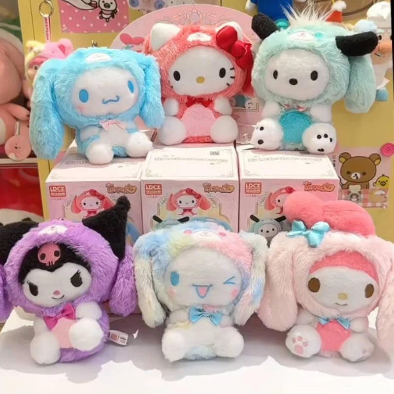 

Kuromi My Melody Overjoyed Series, плюшевая слепая коробка Pochacco Cinnamoroll, загадочная коробка, модная кукла, милая фигурка, подарки на день рождения для девочек