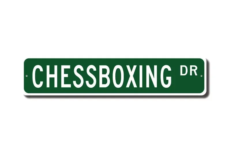 Chessboxing, Chessboxing sign, Chessboxing gift, Chessboxing fan, hybrid sport, chess/boxing lover, Custom Street Sign, Quality