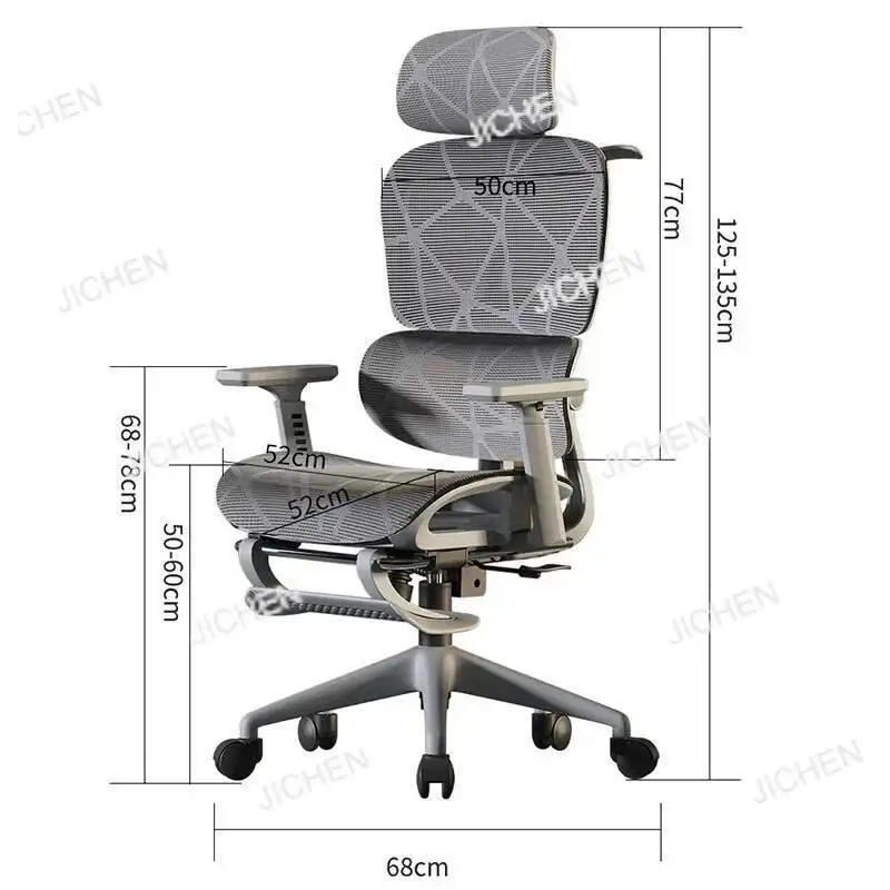 

Electronic Gaming Computer Chair Adjustable Ergonomic Seat Back Support, Sedia Office Chair Wheelchair Furniture