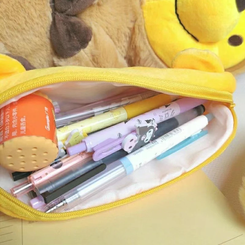 SpongeBob Federmäppchen, Cartoon-Plüsch-Stiftetui, Aufbewahrungstasche für Schreibwaren, für Jungen und Mädchen, niedliches besticktes Federmäppchen, Geschenke für Schüler – Detail 2