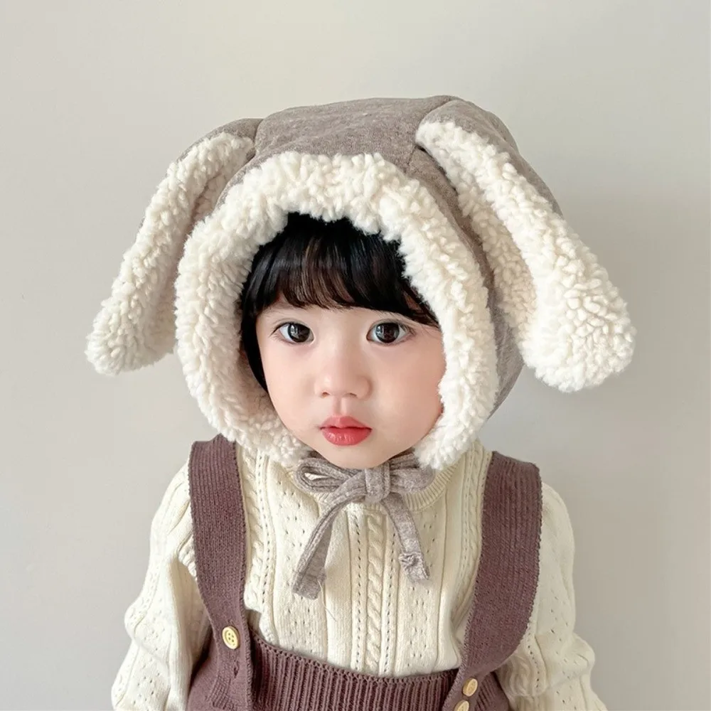 

Soft Cute Rabbit Ear Hat Fleece Thick Baby Beanie Cap Warm Winter Ear Protection Hat Boys Girls