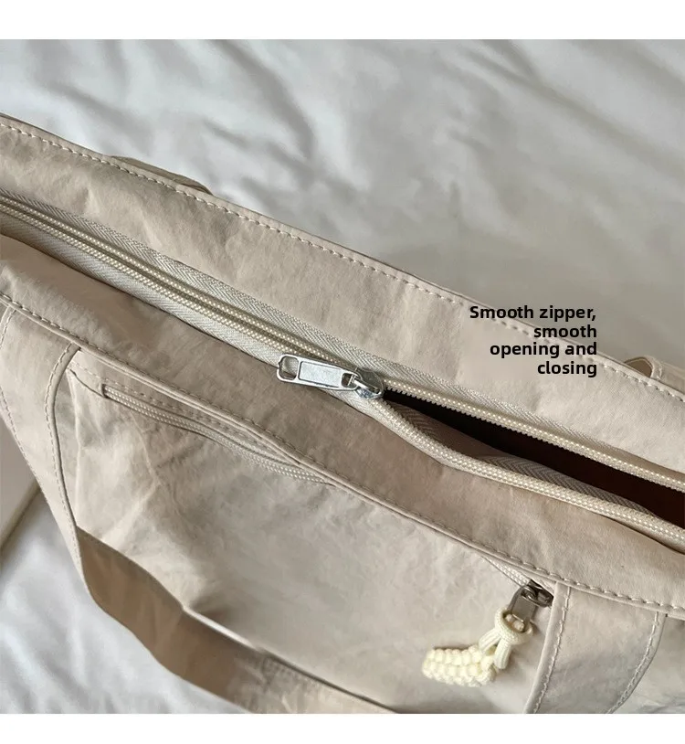 Neue modische Nylon-Schultertasche, große Kapazität, leichte, lässige Alltagstasche, Umhängetasche für Damen – Detail 4