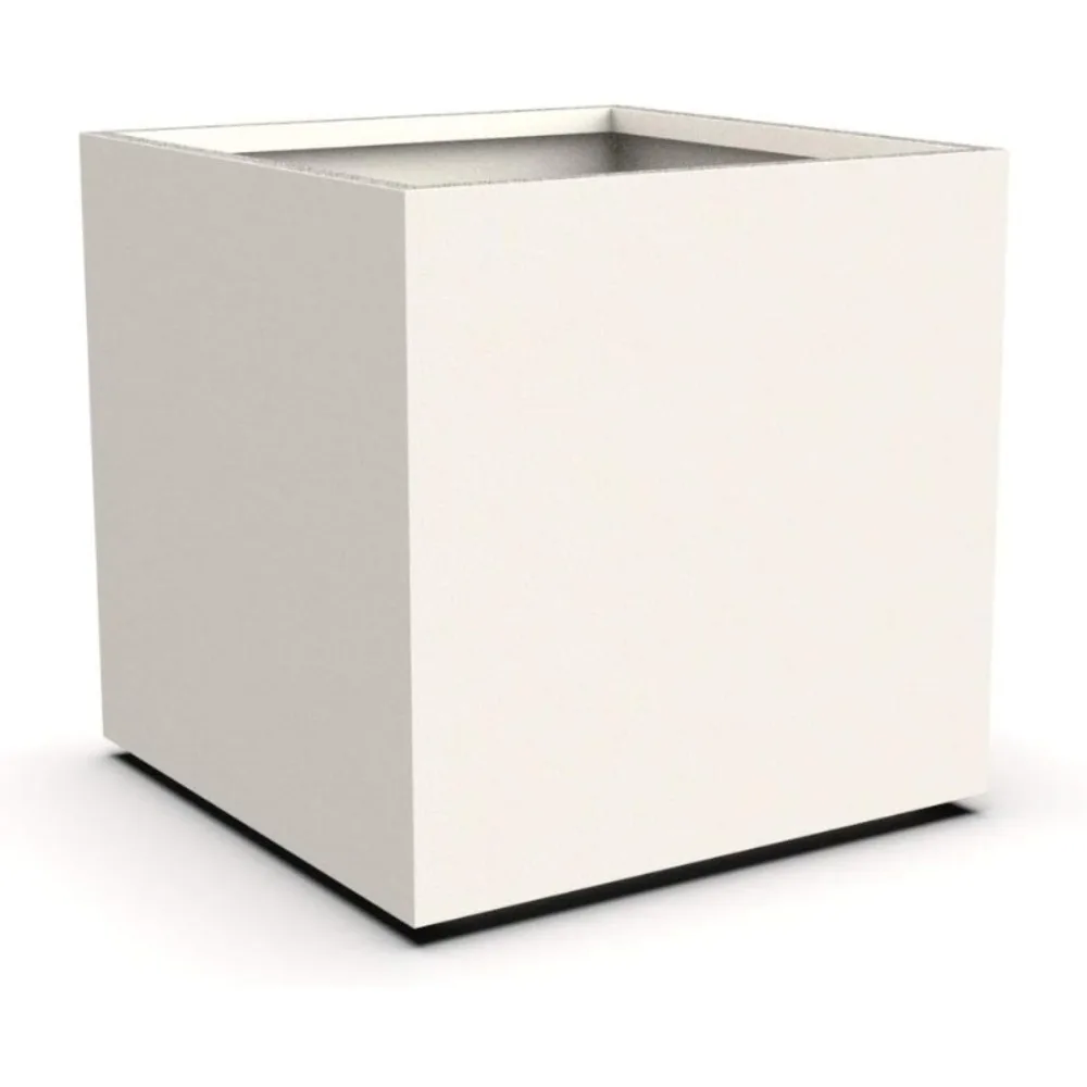 

Алюминиевый ящик для цветов с порошковым покрытием — квадратный куб — металлический всепогодный | В помещении и на открытом воздухе Коммерческий жилой дом | Сделано в США