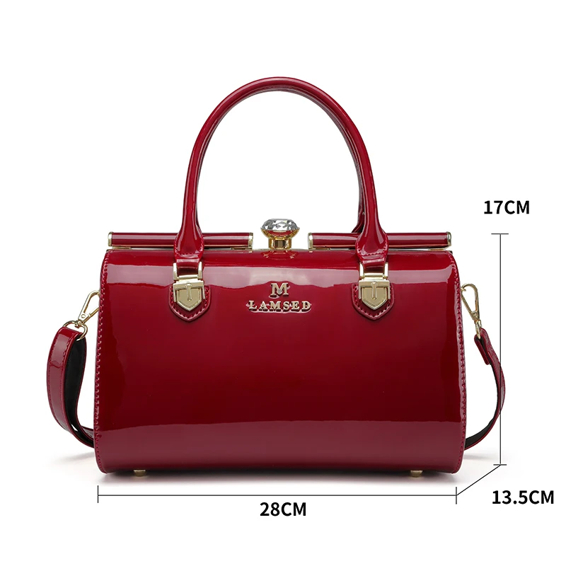 2023 autunno moda retrò secchio borsa a tracolla da donna in pelle PU paillettes borsa da donna borsa a tracolla con Clip di diamanti d\'acqua