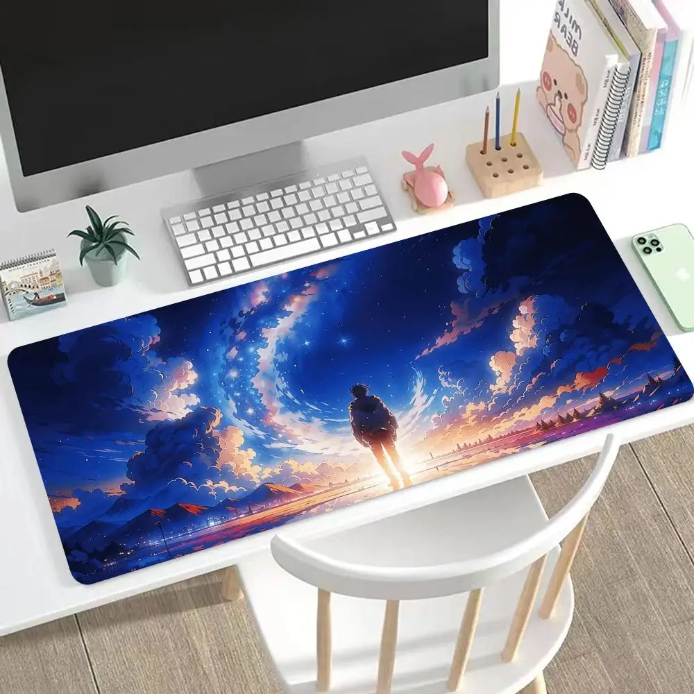 

Oversized Anime scenery mouse pad fresh healing summer computer pad