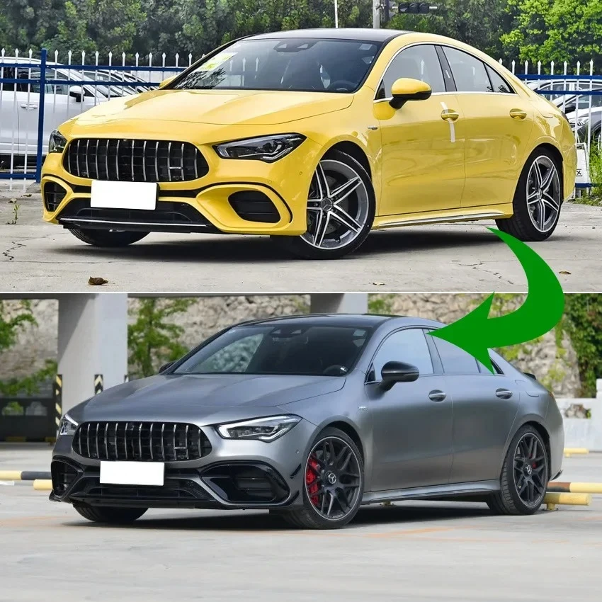 Front Lip Bumper Side Hood Fog Lamp Light Cover for Mercedes Benz CLA W118 C118 Cla45 AMG 2020+ Spoiler Air Vent Frame Trim