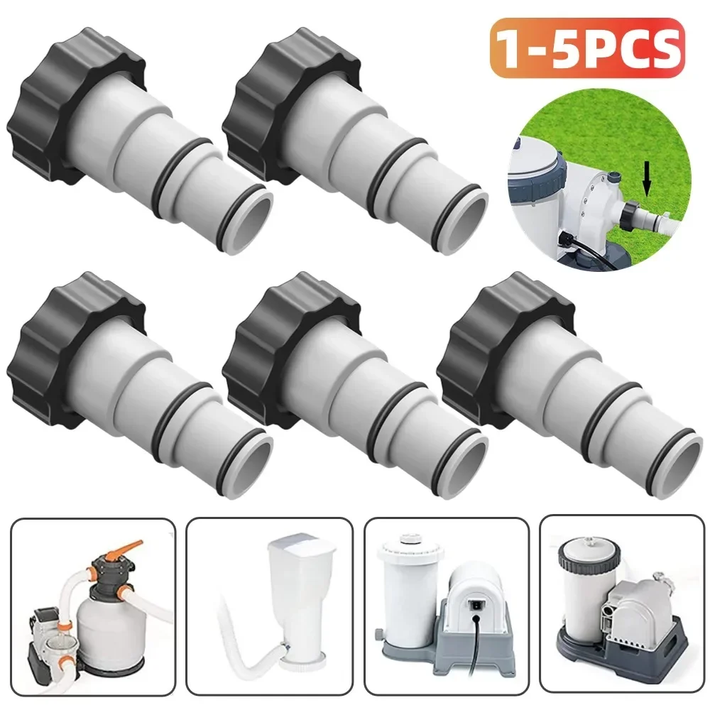 

1/2/3/4/5Pcs Swimming Pool Pipe Hose Holder for Intex Threaded Connection Pump Replacement Hose Adapter Above Ground Pool Filter