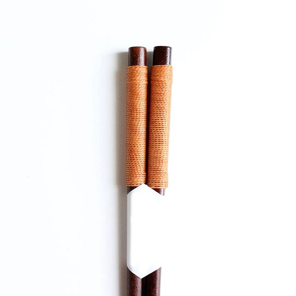 

3 Pairs Anti-slip Wooden Chopsticks Sturdy Reusable Natural Skid Resistance Creative Tableware Home Kitchen Storage Solution