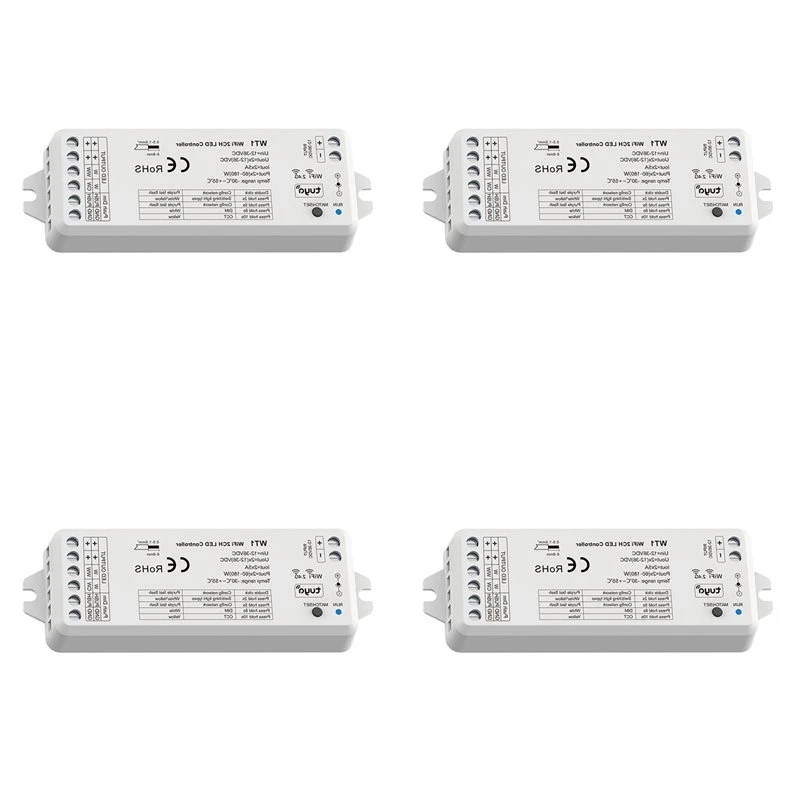 【Shop Now】4X TUYA Wifi WT1 LED Smart Dimmer 2CH 12V 24V 36V CCT LED Strip Dimming Controller Kit 2.4G Remote Control