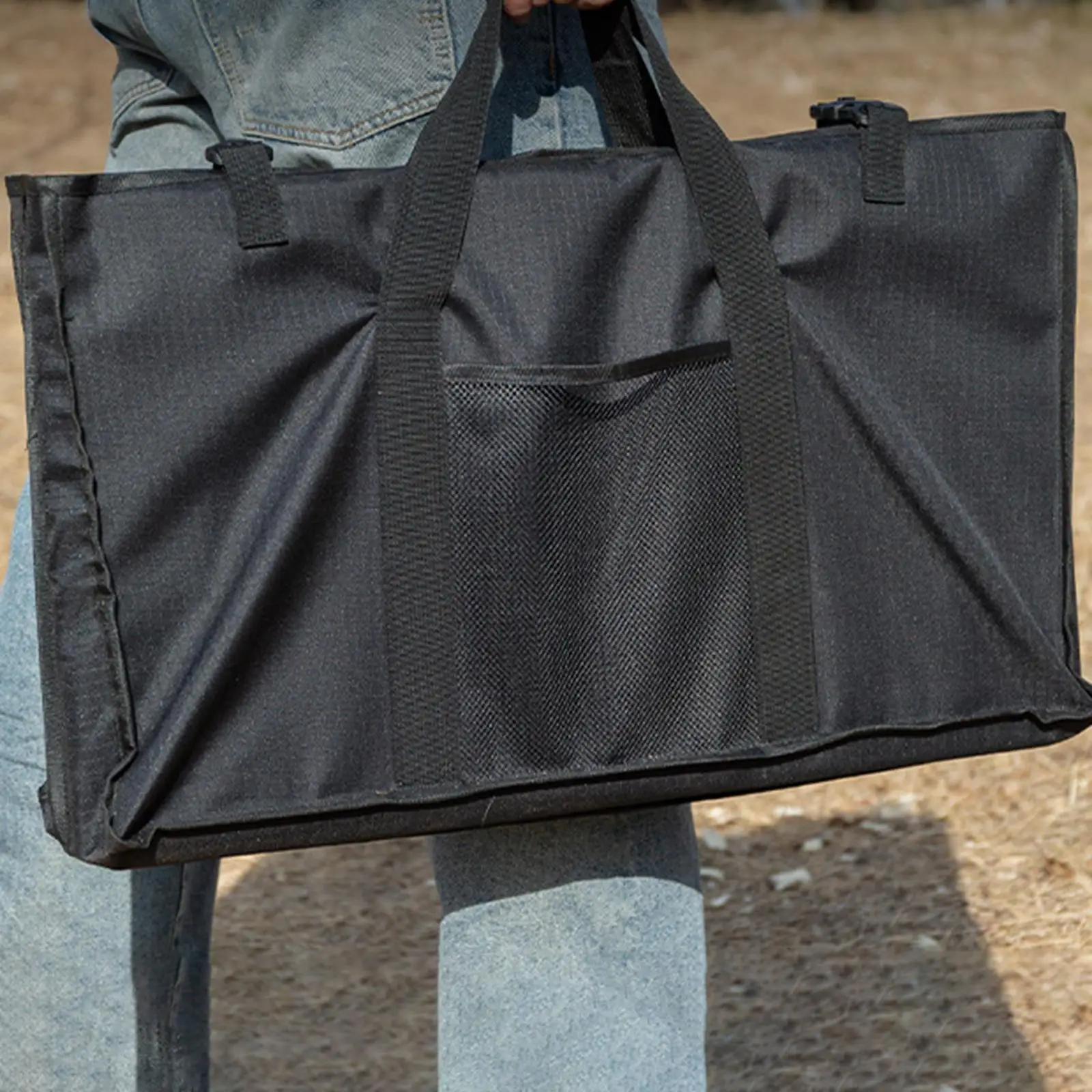 Bolsa de almacenamiento plegable para mesa de acampada, bolsa de transporte con hebilla de liberación rápida, bolsa de compras para viajes, Camping al aire libre