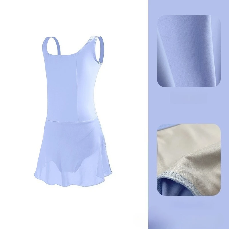 Fashion Ballerina Leotard Dance Dress Girls Dancewear Ballet Leotards Gymnastics Practice Uniform Kids Clothes Dance Enfant