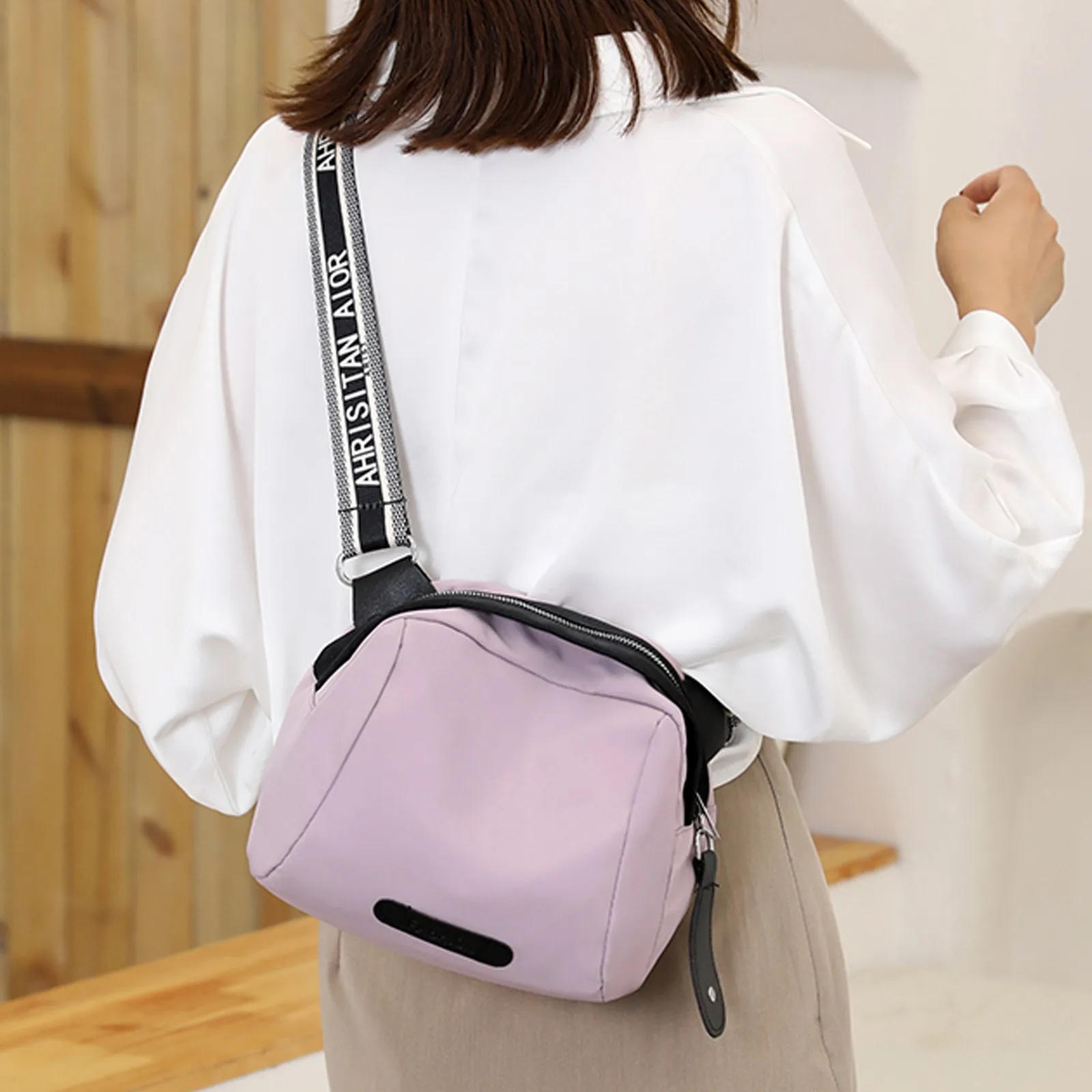 

Новая женская сумка через плечо, модная повседневная сумка через плечо, легкий нейлоновый тканевый кошелек через плечо, женские сумки