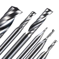 10Pcs 3.175/4/5/6/8/10/12mm 3A TOP Quality Single Flute Spiral Cutter CNC Milling Cutter For Acrylic PVC MDF Wood 1F End Mill