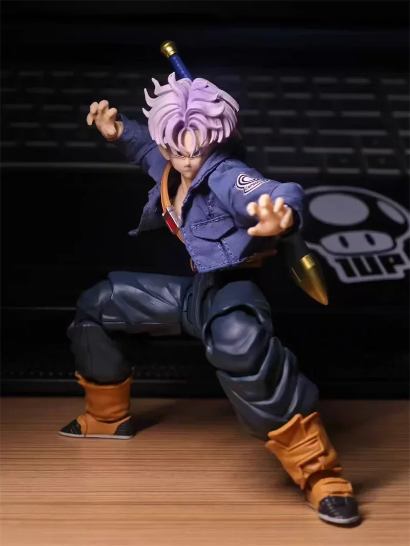 En Stock Dragon Ball 1/12 escala clásico Anime Tangsen seta tela azul chaqueta de manga larga ajuste 6 pulgadas Shf figura de acción cuerpo