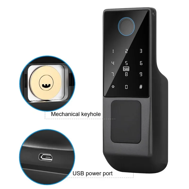 IP68 Waterproof TUYA WIFI Fingerprint Magnetic Card NFC Password Key Unlock Courtyard Apartment Outdoor TTlock Smart Door Lock