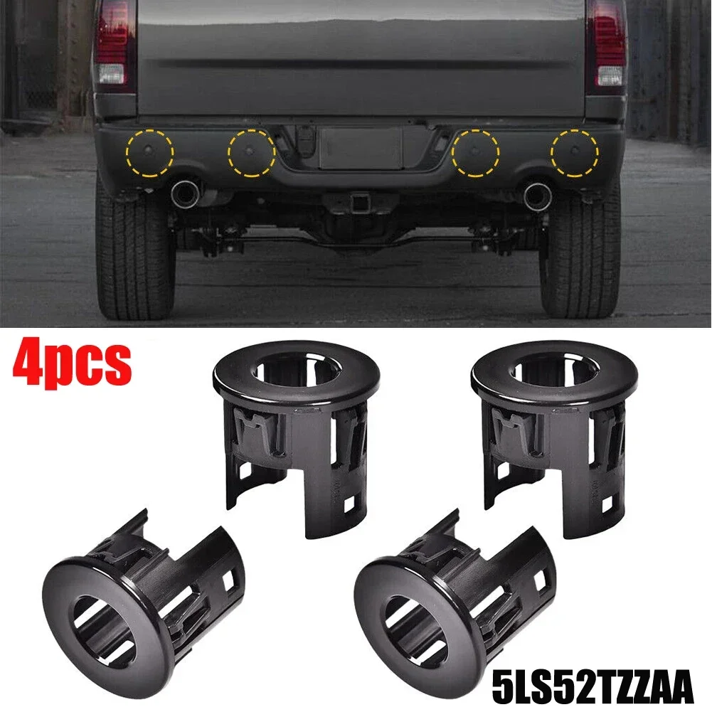 Newest 4Pcs Black Car Parking Assist Sensor Bracket Bezels 5LS52TZZAA For Dodge-Ram 1500 2500 3500 2014-2018 1500 Classic