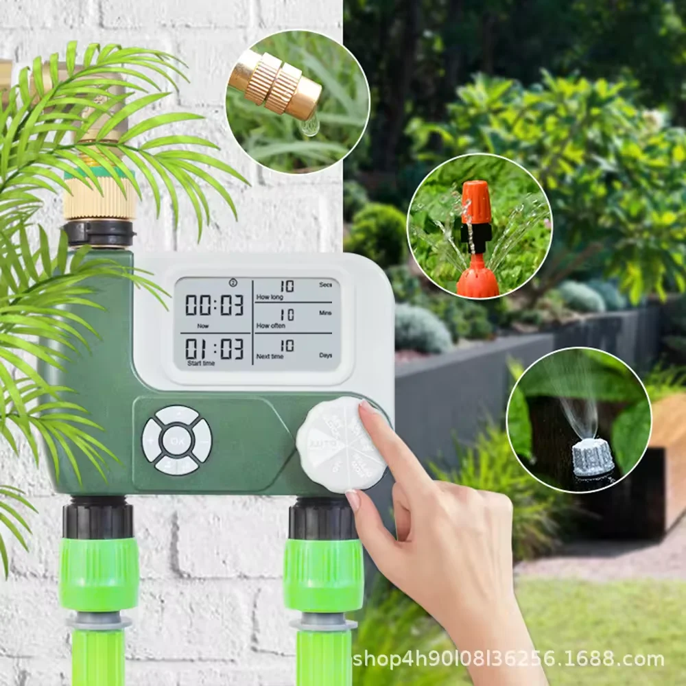 Double Metal Connector Water Outlet Irrigation Timer For Small Garden Automatic Control Watering Timer Kit Watering Timer