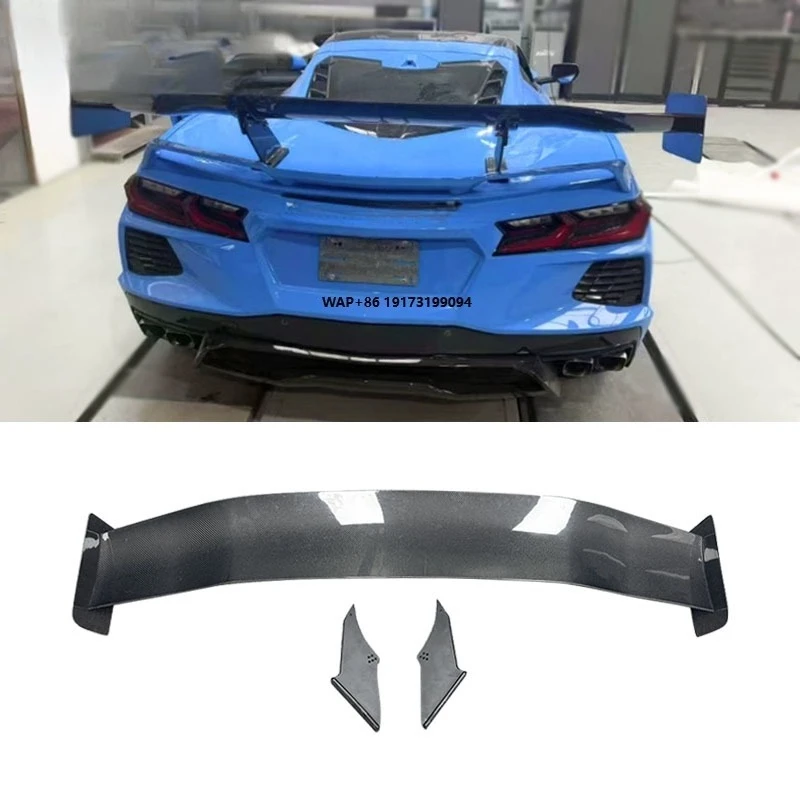 

Real Carbon Fiber Rear Spoiler for Corvette C8 Z06 2020+ Lightweight Car Accessories Car Bumpers