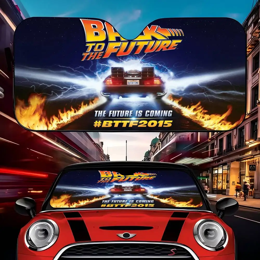 

Back To The Future Windshield Sun Shade Car Solar Reflector Protector Window Visor Screen Cover Vehicle Windscreen