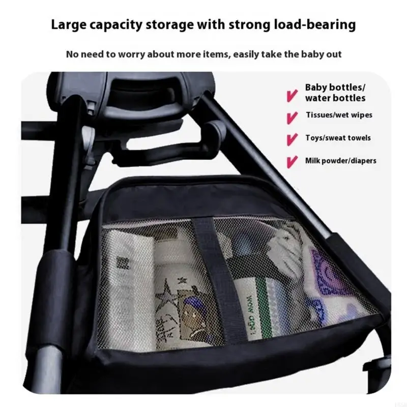حقيبة تنظيم عربات الأطفال H55B مع جيوب متعددة للطفل أساسية سريعة التركيب، تصميم آمن، قماش أكسفورد #3