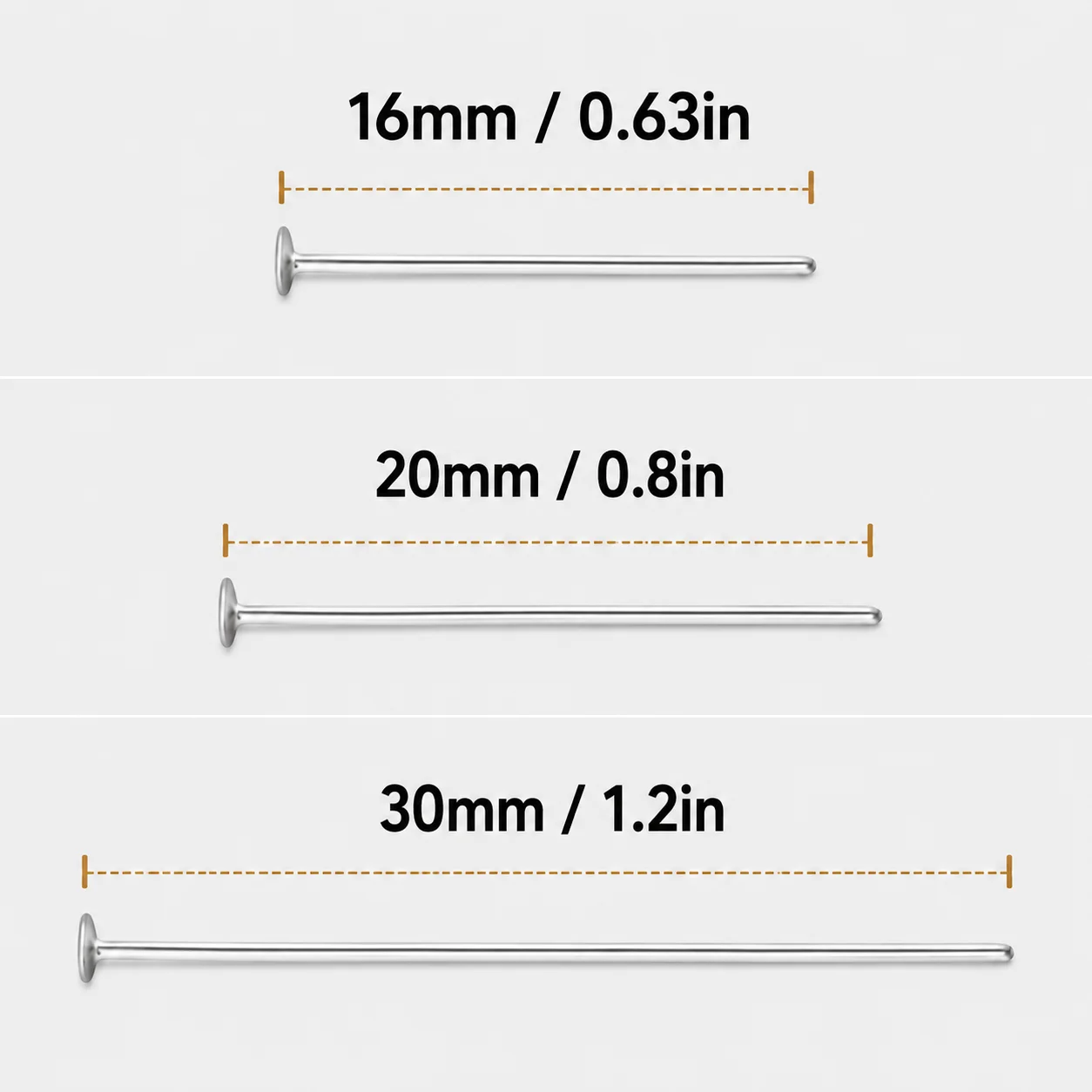 100 Stück Multi-Größe 16/20/30 – Jewelry Making Head Pins Bewertung und Preis