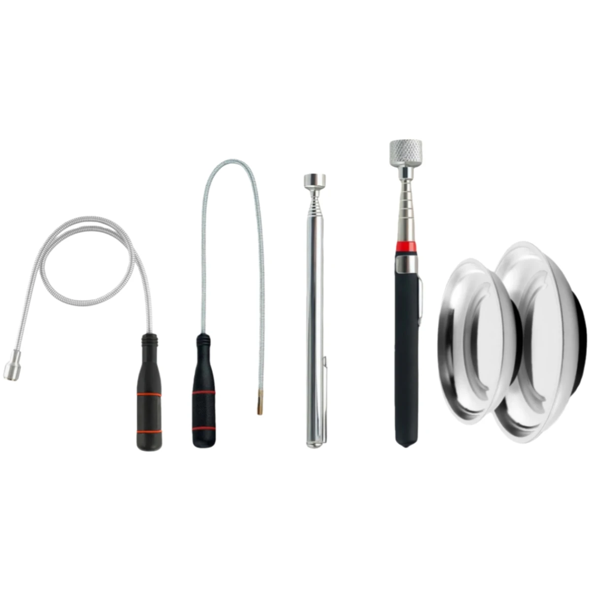 Telescoping Magnetic Pickup Tools Set Extendable Magnetic Pick Up Tools Flexible Bendable Spring Magnet Stick Magnetic Tray