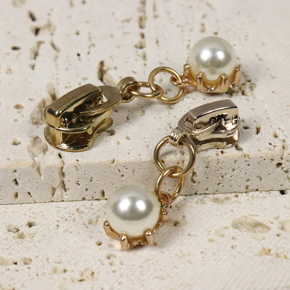 2PCS No.5 Auto Lock Metal Zipper Pulls  Zipper Slider Replacement for Nylon Coil Zippers on Jackets, Luggage, Bags, DIY Sewing