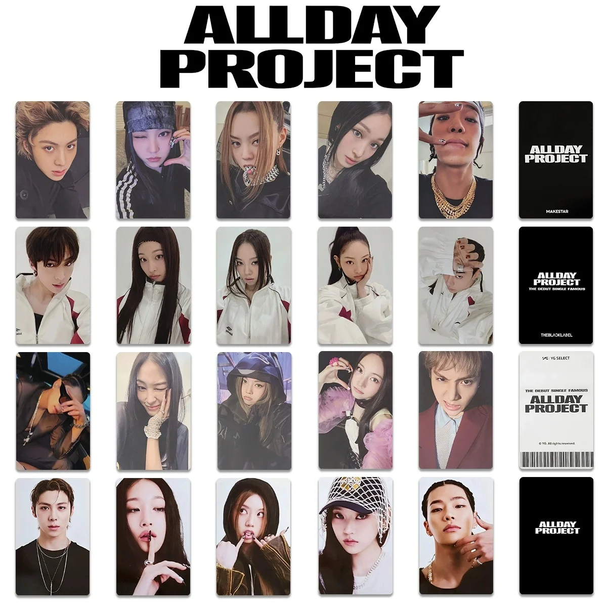 Idols ALLDAY PROJECT Photocards FAMOUS Album Cards Annie Tarzzan Bailey Woochan Youngseo Bonus Cards