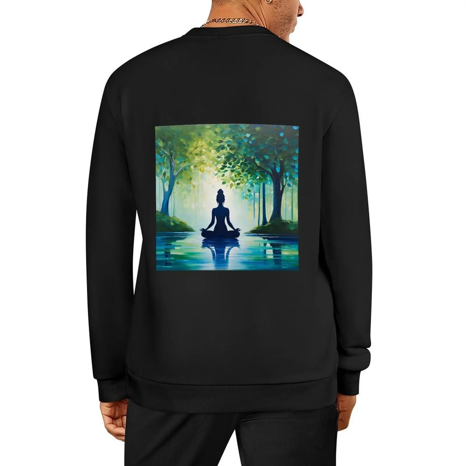 

Tranquil Reflections of the Soul Pullover tracksuits men's winter sweater mens clothes mens designer clothes graphic sweatshirts