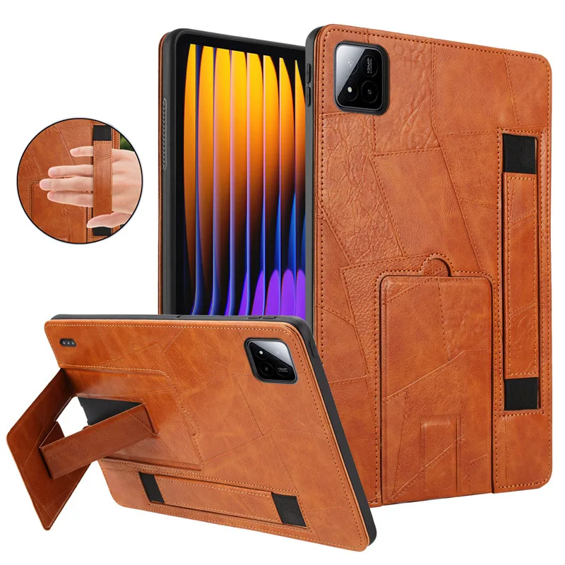 For Xiaomi Pad 8 Case Business PU Leather Handheld Stand Tablet Cover For Funda Xiaomi Pad 8 Pro Case For Poco Pad X1 11.2 inch