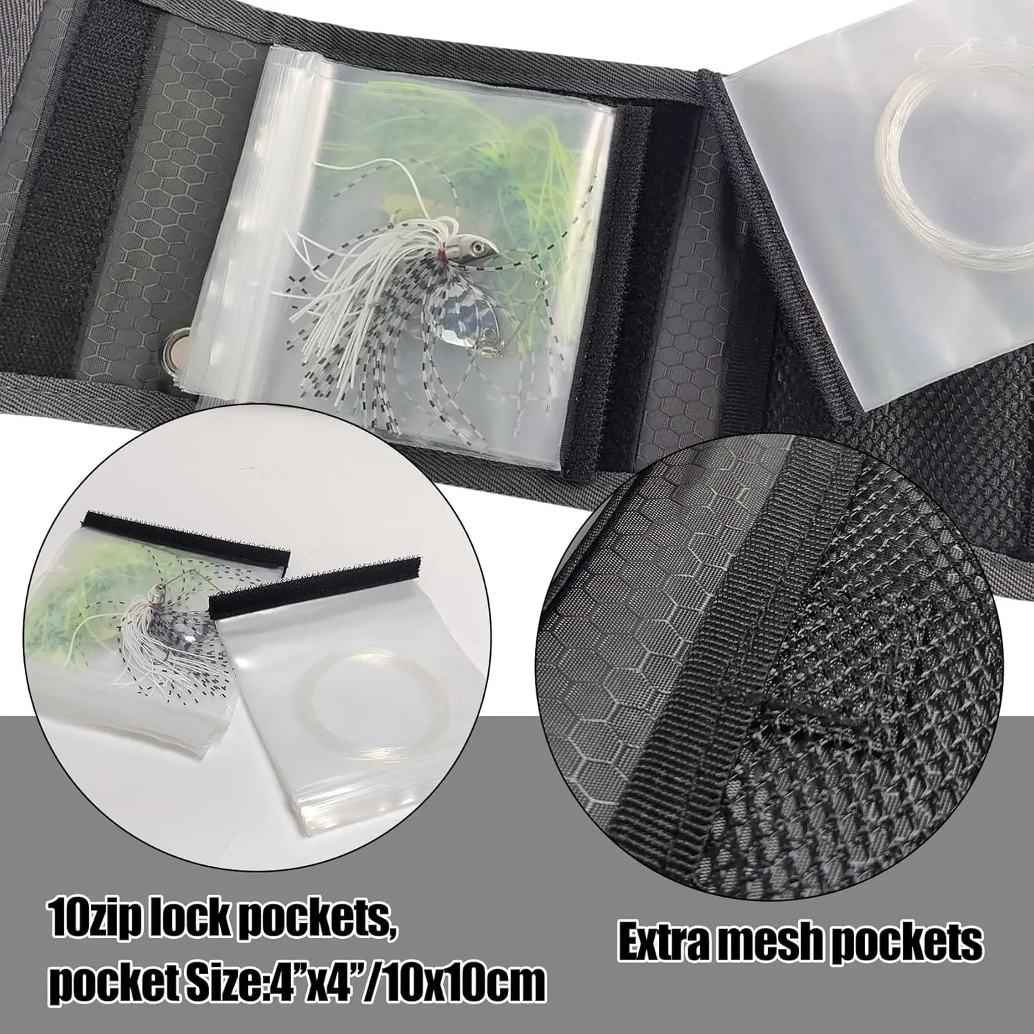 Aventik Fishing Rig Bag Tackle Accessory Storage Bag Fishing Tackle Binder Fly Fishing Leader Tippet Line Wallet Storage Bag view 5