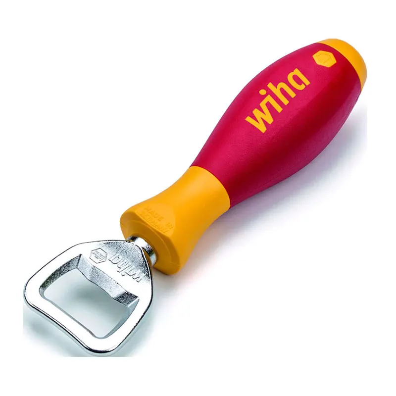 Wiha 04703 Bottle Opener Ideal for Workshop and Kitchen Multifunctional Opener with Screwdriver Handle