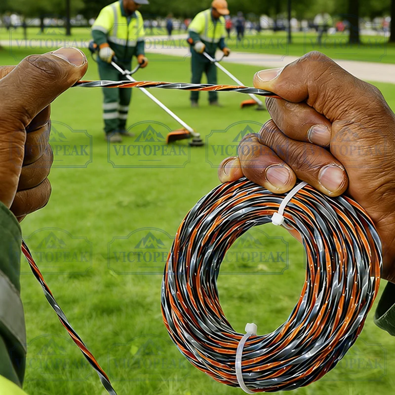 3,0mm 15m Trimmerfaden Professioneller Nylon-Grasschneiderdraht für Freischneider-Trimmerköpfe Gartenwerkzeug-Zubehör